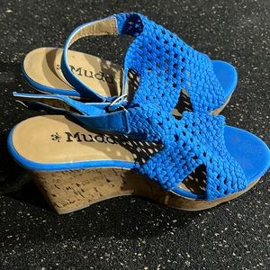 Mudd royal blue wedges size 8